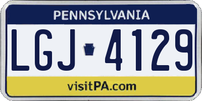 PA license plate LGJ4129