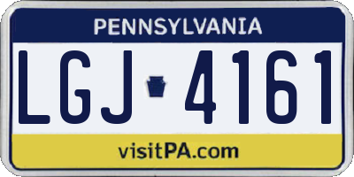PA license plate LGJ4161
