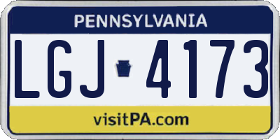 PA license plate LGJ4173