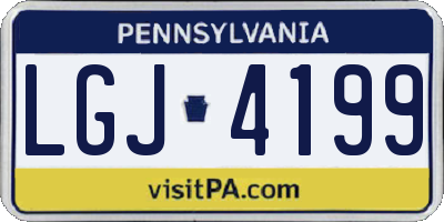 PA license plate LGJ4199