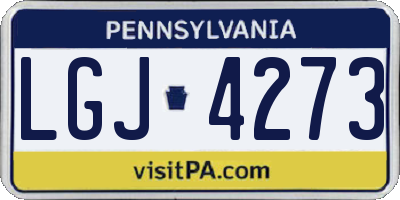 PA license plate LGJ4273