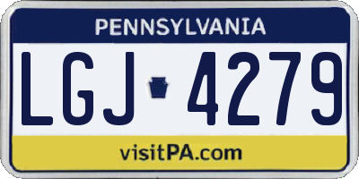 PA license plate LGJ4279