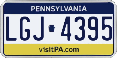 PA license plate LGJ4395