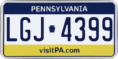 PA license plate LGJ4399