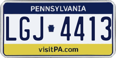 PA license plate LGJ4413