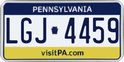 PA license plate LGJ4459