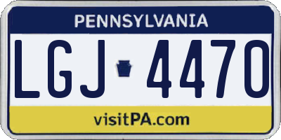 PA license plate LGJ4470