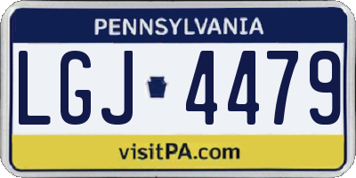 PA license plate LGJ4479