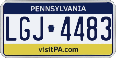PA license plate LGJ4483