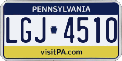 PA license plate LGJ4510