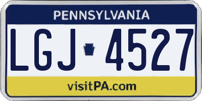 PA license plate LGJ4527