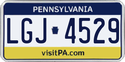 PA license plate LGJ4529