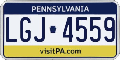 PA license plate LGJ4559