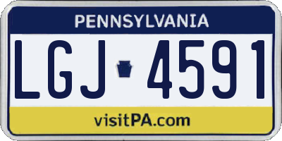 PA license plate LGJ4591