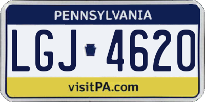 PA license plate LGJ4620