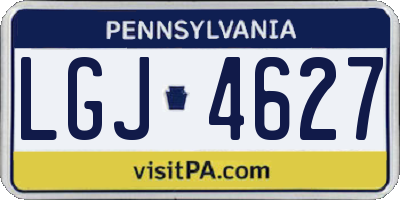 PA license plate LGJ4627