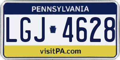 PA license plate LGJ4628