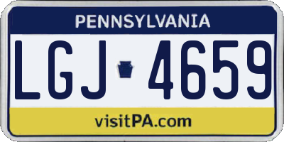 PA license plate LGJ4659