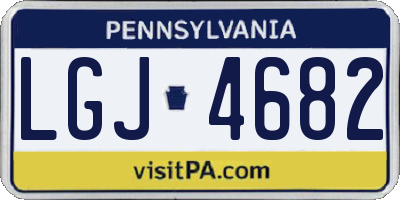 PA license plate LGJ4682