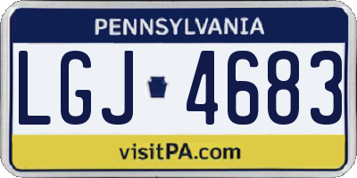 PA license plate LGJ4683