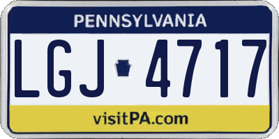 PA license plate LGJ4717