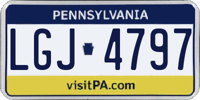 PA license plate LGJ4797