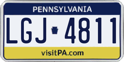 PA license plate LGJ4811