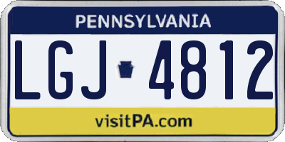 PA license plate LGJ4812