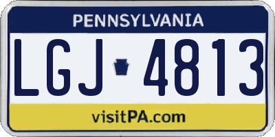 PA license plate LGJ4813