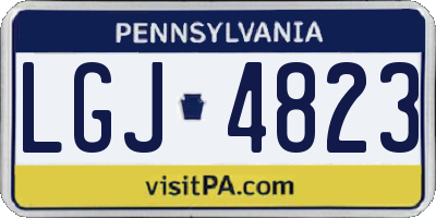 PA license plate LGJ4823