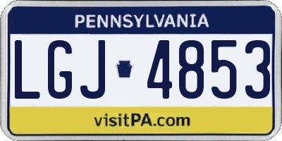 PA license plate LGJ4853