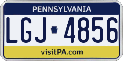 PA license plate LGJ4856