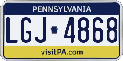 PA license plate LGJ4868