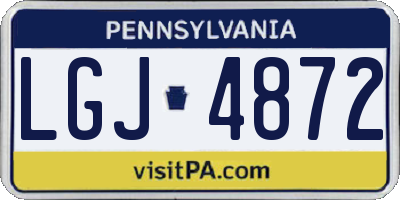 PA license plate LGJ4872