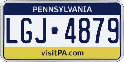 PA license plate LGJ4879