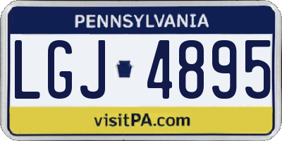 PA license plate LGJ4895