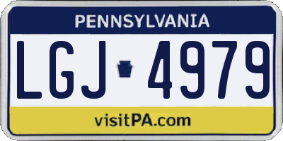 PA license plate LGJ4979