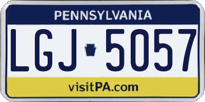 PA license plate LGJ5057