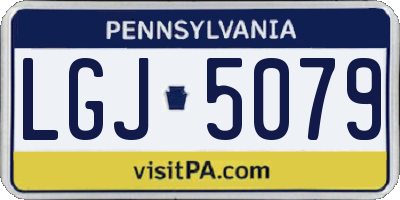 PA license plate LGJ5079