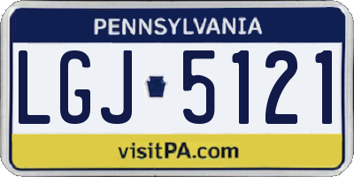 PA license plate LGJ5121