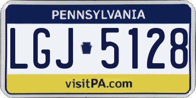 PA license plate LGJ5128