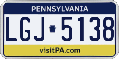PA license plate LGJ5138