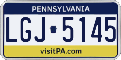PA license plate LGJ5145
