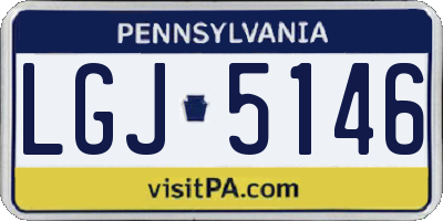 PA license plate LGJ5146