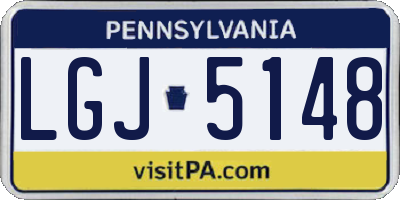 PA license plate LGJ5148