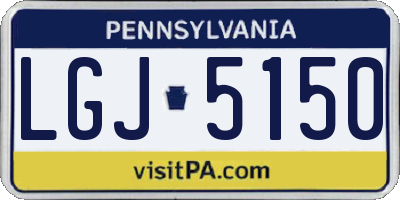 PA license plate LGJ5150