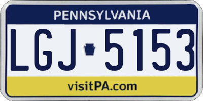 PA license plate LGJ5153