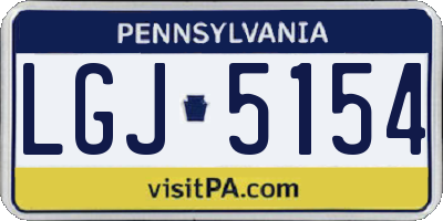 PA license plate LGJ5154