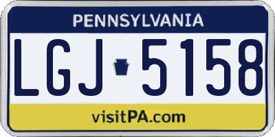 PA license plate LGJ5158