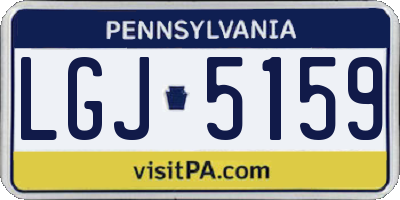 PA license plate LGJ5159